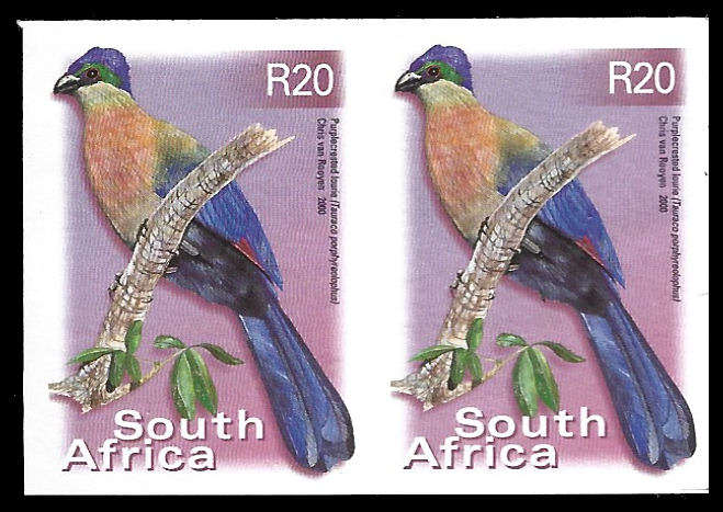 RSA 7th Def R20 IMPERF Pair, unmounted mint