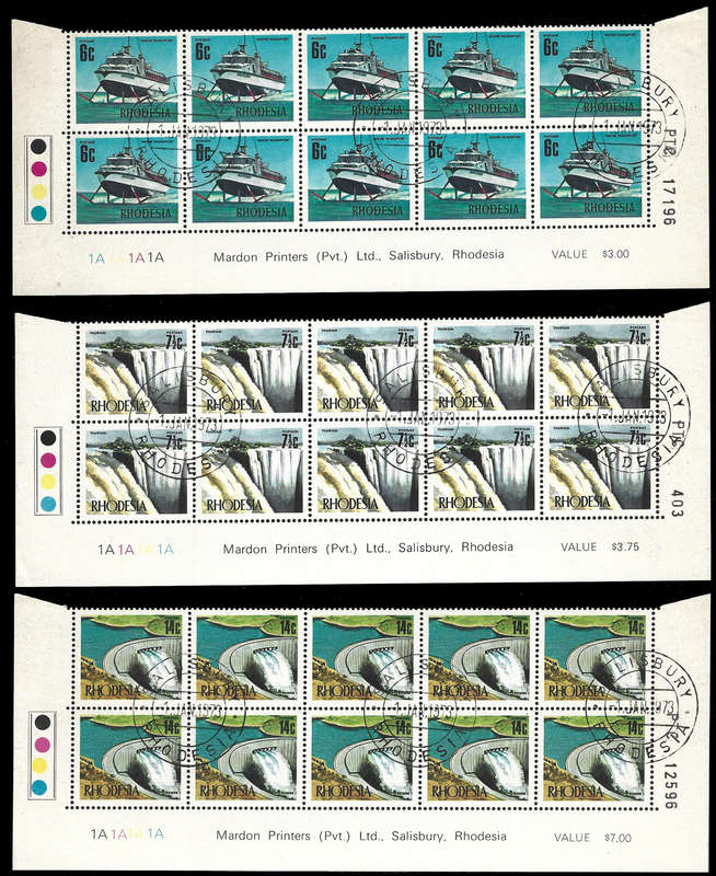 1970 Additional Def Complete set in "A" Extended Controls and Imprints, First Day Cancel, Scarce
