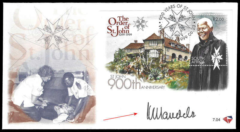 1999 The Order of St. John FDC with Signature