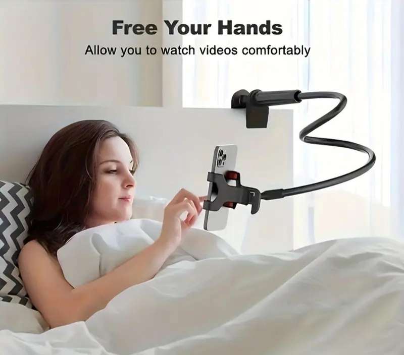 [Rotatable Stand] Flexible 360-Degree Rotatable Tablet and Phone Stand