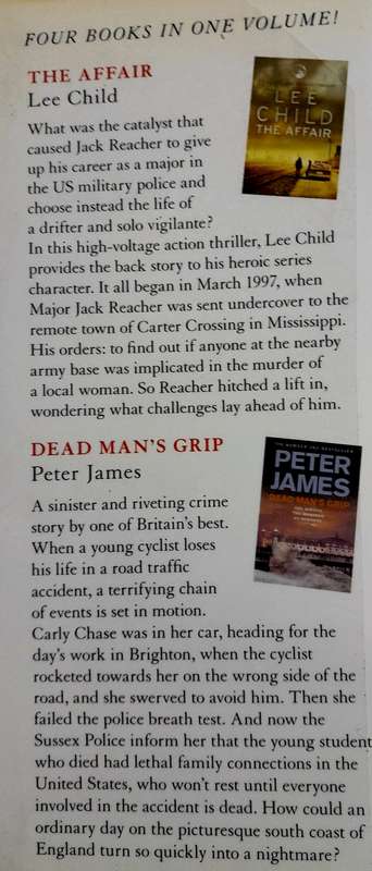 Readers Digest 4 Authors in 1 book Dead Mans Grip & Gamble & The Affair & One Summer