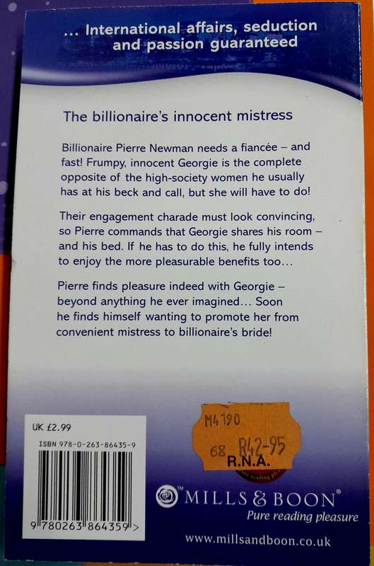 Bedded at the Billionaire's Conveience by Cathy Williams Mills and Boon Modern
