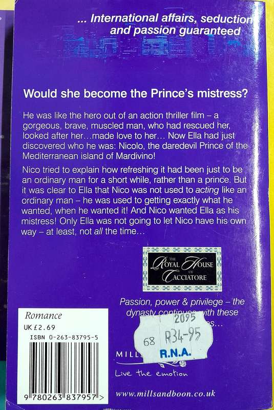 The Mediterranean Prince's Passion by Sharon Kendrick Mills and Boon Modern