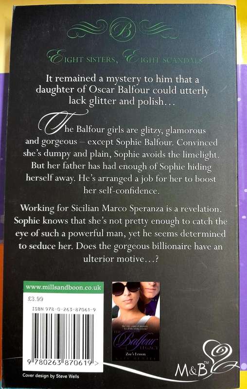 The Balfour Legacy Sophie's Seduction by Kim Lawrence Mills and Boon