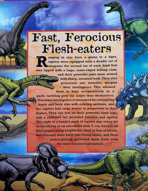Ferocious Flesh-Eaters Dinosaur Book by Igloo Books