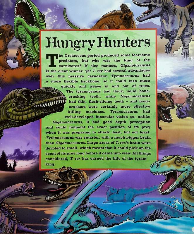Hungry hunters Dinosaur Book by Igloo Books