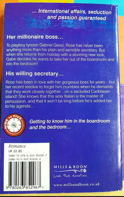 The Italian Boss's secretary mistress by Cathy Williams Mills and Boon Modern