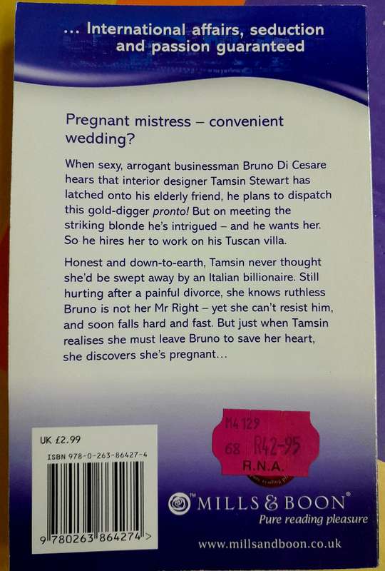 Di Cesare's Pregnant mistress by Chantelle Shaw Mills and Boon Modern