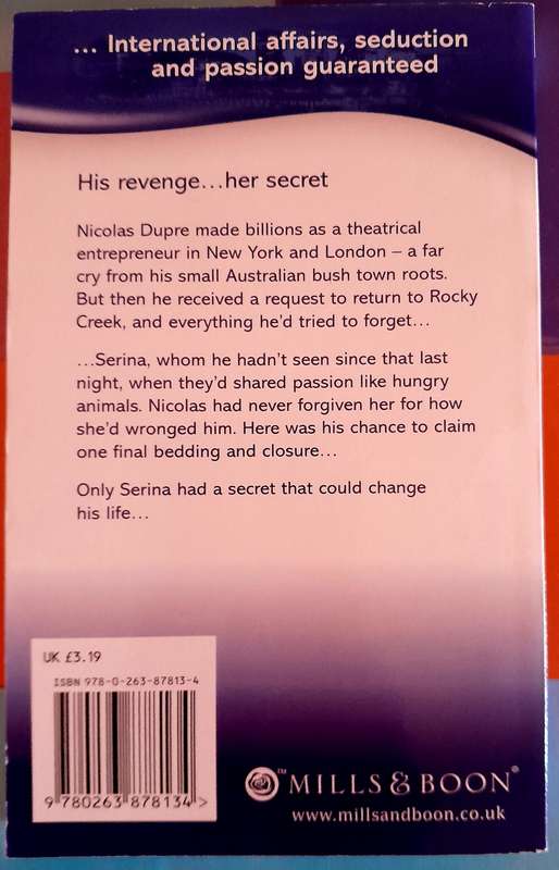 A night, A Secret..A Child by Miranda Lee Mills and Boon Modern