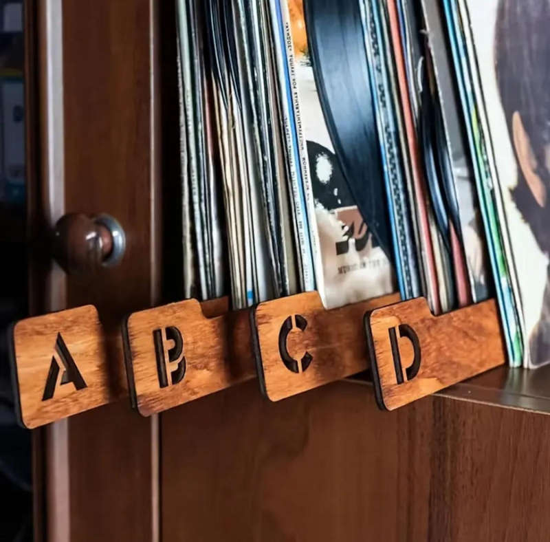 Vinyl record dividers alphabet