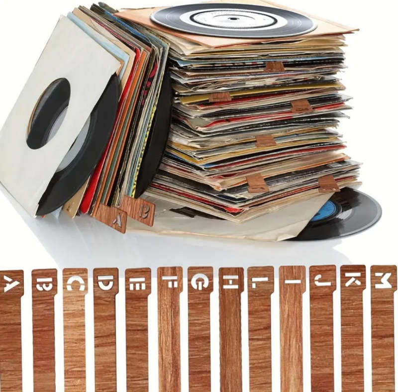 Vinyl record dividers alphabet