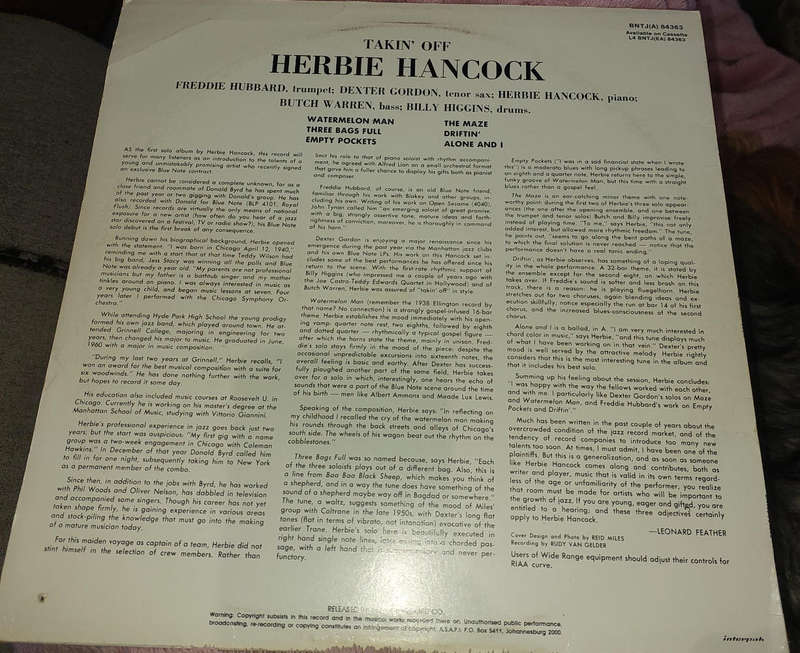 Herbie Hancock - Takin Off (VG/VG)