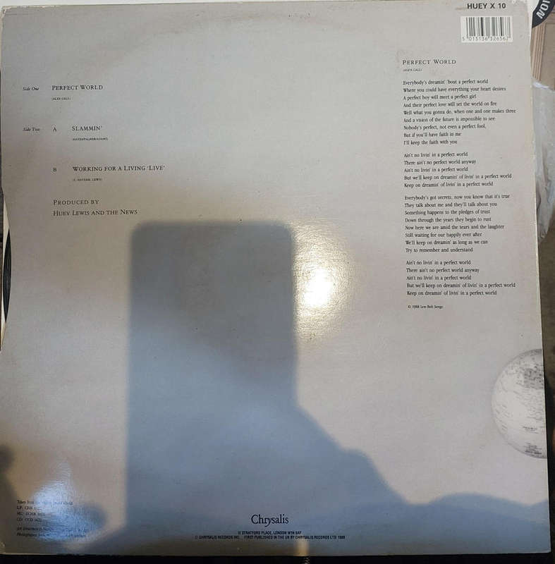 Huey Lewis & the News - Perfect World (VG/VG)