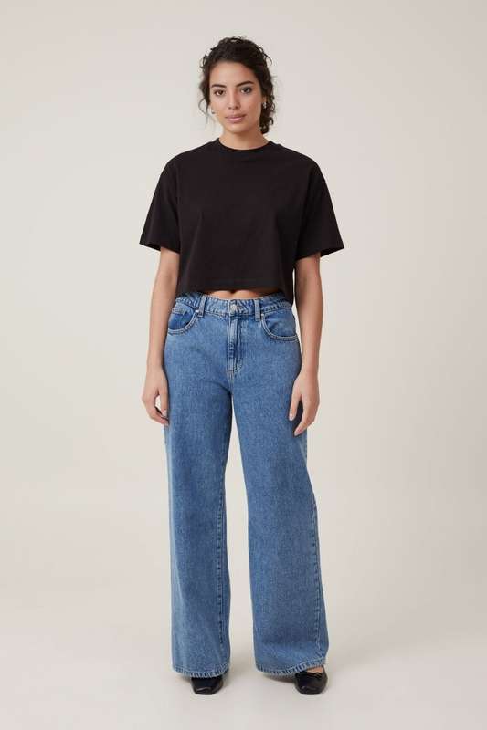 Basic Crop Oversized T-Shirt Boxy Fit