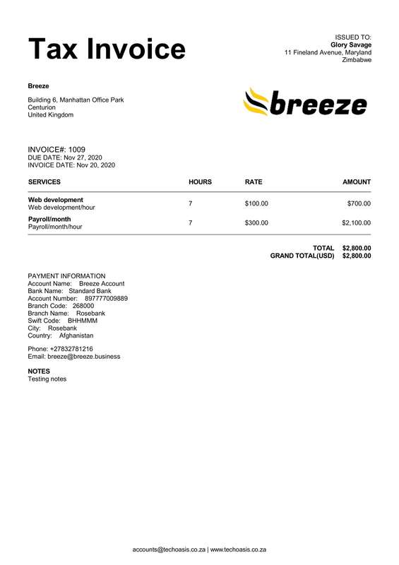 Breeze Invoicing Software - Standard - 6-month licence