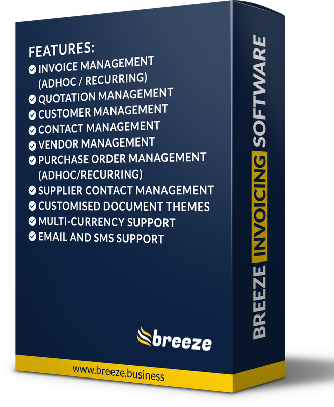 Breeze Invoicing Software - Starter - 3 months licence