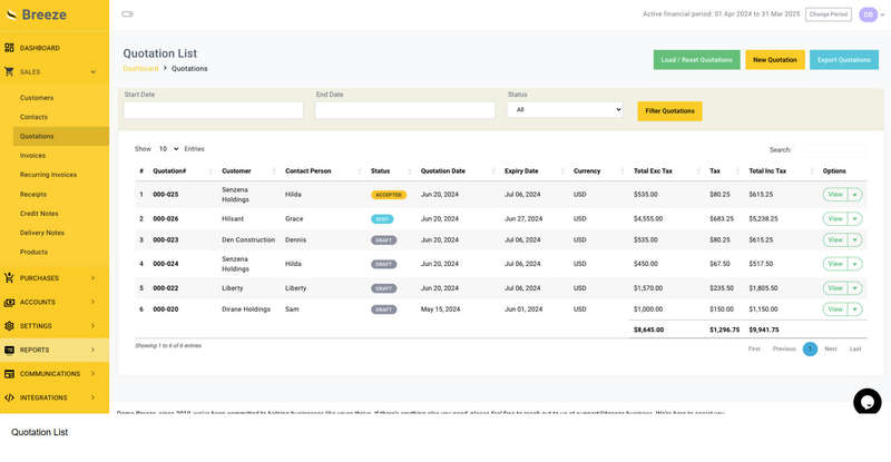 Breeze Invoicing - Starter - 1 month licence