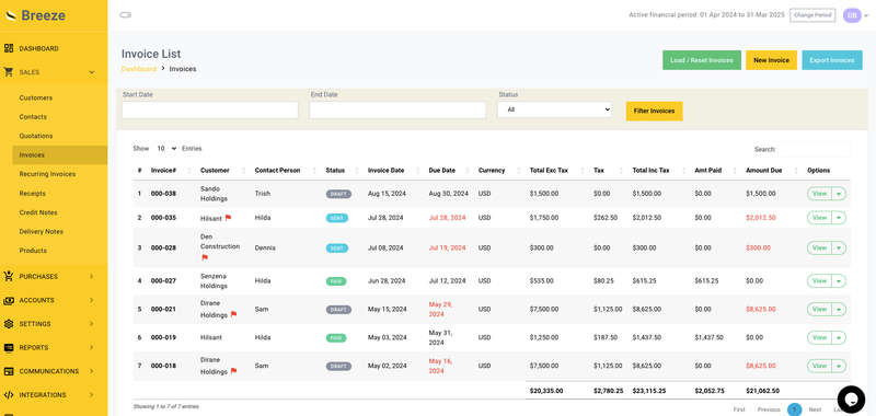 Breeze Invoicing Software - Professional - 6-month licence