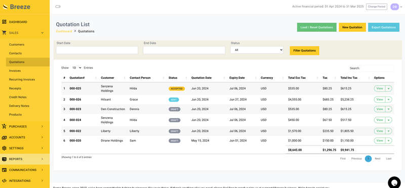 Breeze Invoicing Software - Standard - 6-month licence