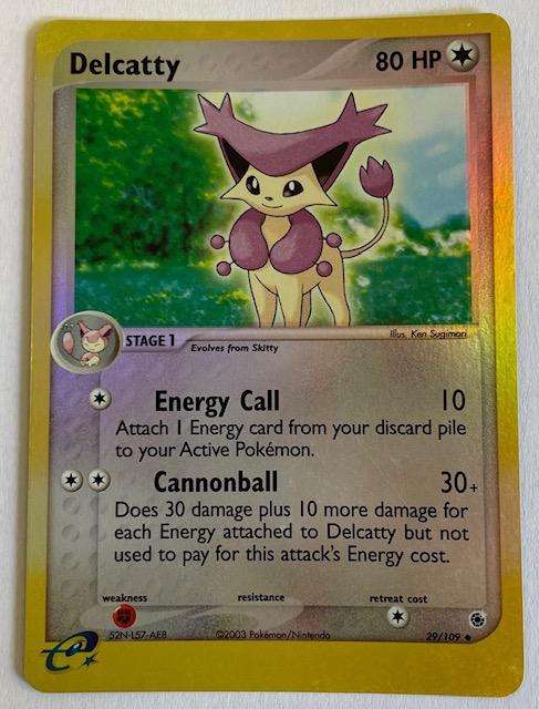 Pokémon Trading Card  - DELCATTY - 2003 - 29/109 - REV HOLO LP NM