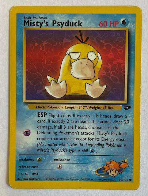 Pokémon Trading Card  - MISTY'S PSYDUCK  1999 - 2000 - 90/103