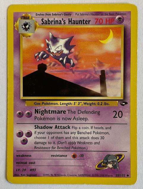 Pokémon Trading Card  - SABRINA'S HAUNTER -1999 - 2000 - 55/132 - LP