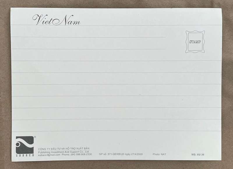 Large Postcard - Vietnam - "On the Way to market"  Unused.  2009