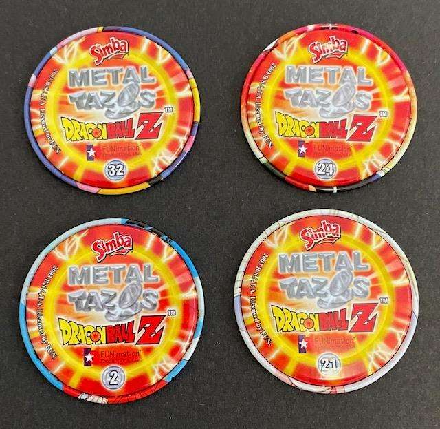 Dragon Ball Z Metal Tazo's x 4 - Great condition! 2003