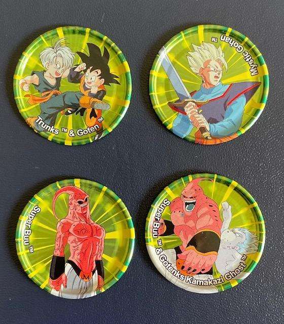 Dragon Ball Z CLICK Metal Tazo's x 4 - Great condition! 2004