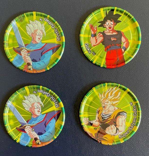 Dragon Ball Z CLICK Metal Tazo's x 4 - Great condition! 2004