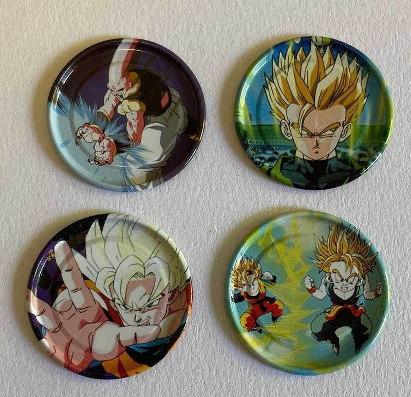Dragon Ball Z - Metal Tazo's x 4 - Great condition! 2003