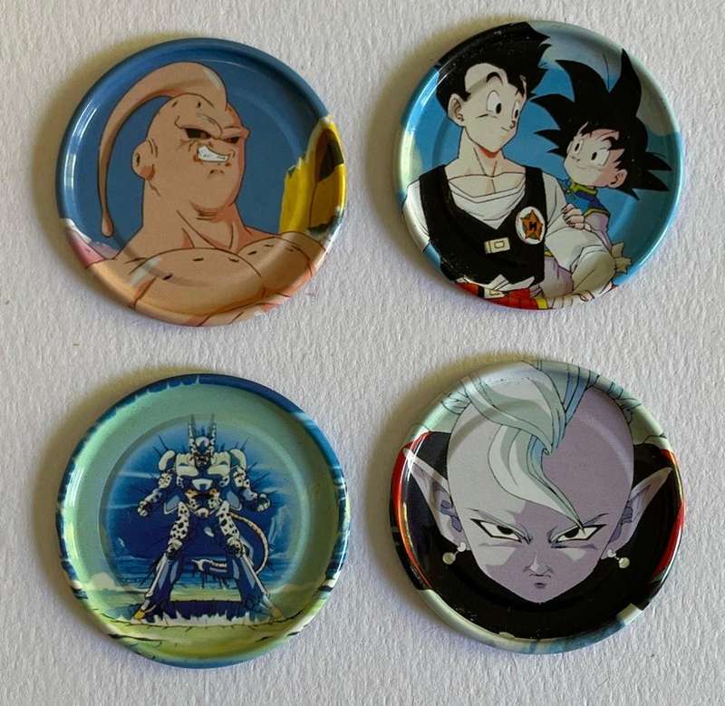 Dragon Ball Z - Metal Tazo's x 4 - Great condition! 2003