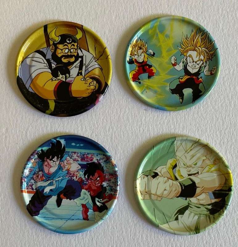 Dragon Ball Z - Metal Tazo's x 4 - Great condition! 2003