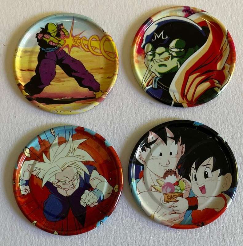 Dragon Ball Z - Metal Tazo's x 4 - Great condition! 2003