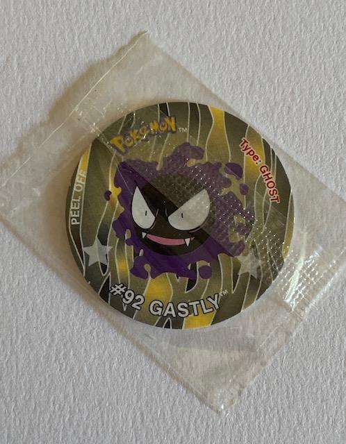 Pokemon Tazo - # 92 GASTLY - Last Ever Collection . 2001 - Tazo number 2 - Mint - UNOPENED