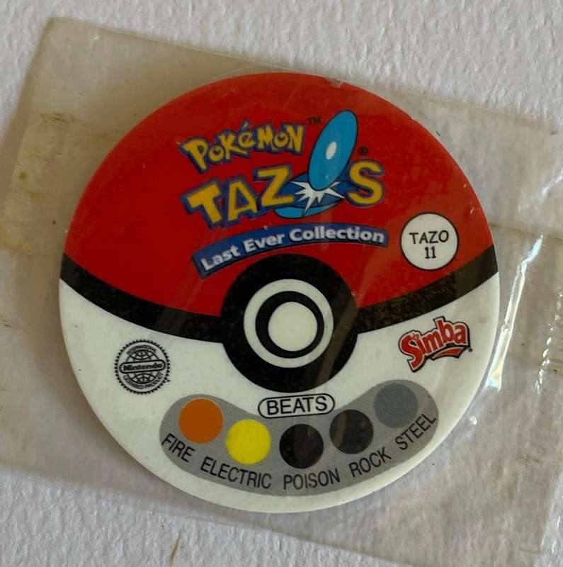 Pokemon Tazo - # 111 RHYHORN - Last Ever Collection . 2001 - Tazo number 11 - Mint - UNOPENED
