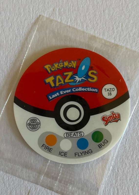 Pokemon Tazo - # 138  OMANYTE - Last Ever Collection . 2001 - Tazo number 18 - Mint - UNOPENED