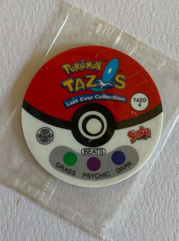 Pokemon Tazo - # 48  - VENOAT - Last Ever Collection . 2001 - Tazo number 4 - Mint - UNOPENED