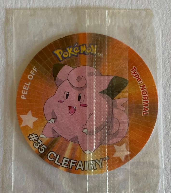Pokemon Tazo - # 35 CLEFAIRY- Last Ever Collection . 2001 - Tazo number 14 - Mint - UNOPENED