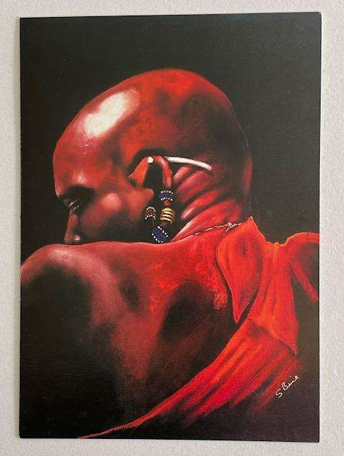 Blank Card - MASAI WARRIOR - KENYA & NORTH TANZANIA - Unused with envelope