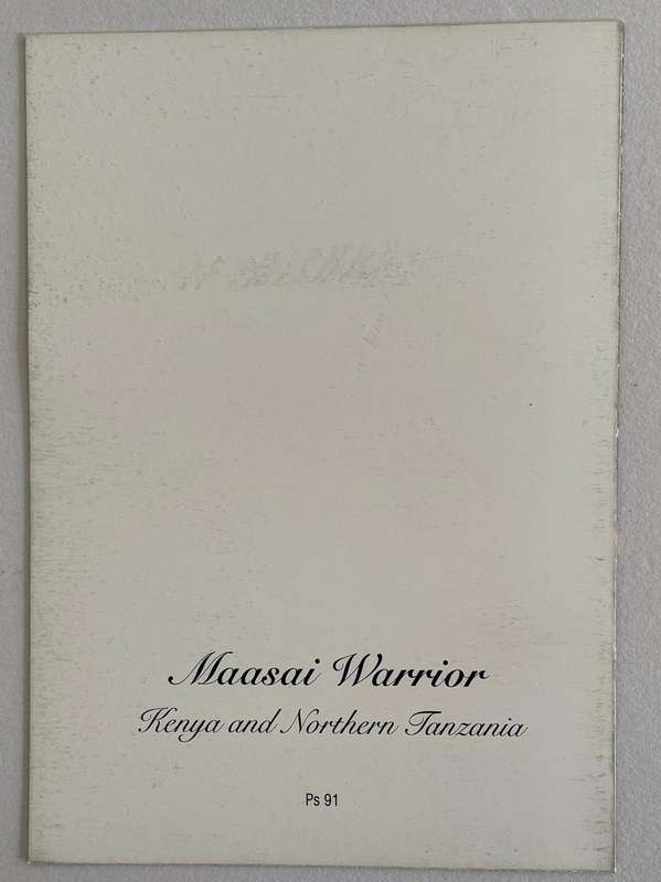 Blank Card - MASAI WARRIOR - KENYA & NORTH TANZANIA - Unused with envelope