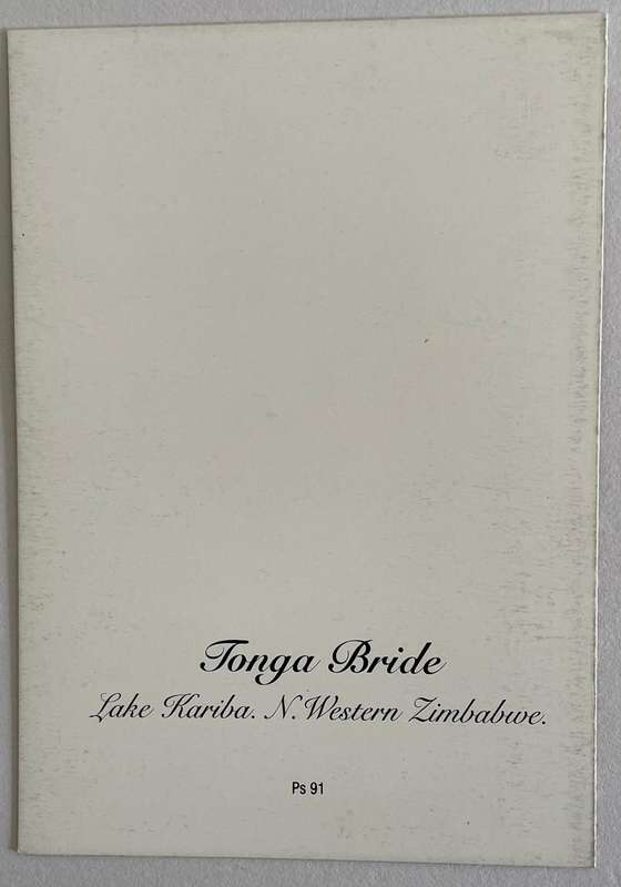 Blank Card - TONGA BRIDE - ZIMBWABWE - Unused with envelope