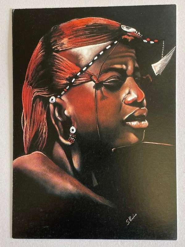 Blank Card - MAASAI MORAN - KENYA, NORTH TANZANIA - Unused with envelope