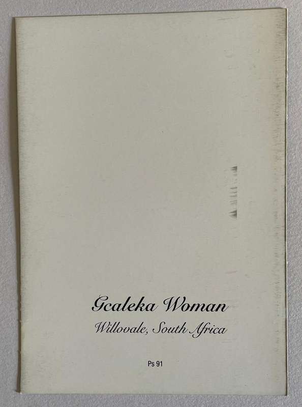Blank Card - GCACEKA WOMAN - SOUTH AFRICA - Unused with envelope