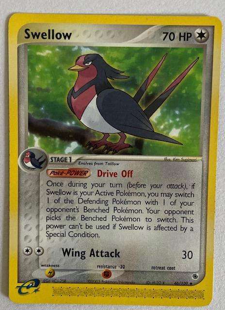 Pokémon TCG - SWELLOW  - 2003 - 46/109 - UNCOMMON - LP NM