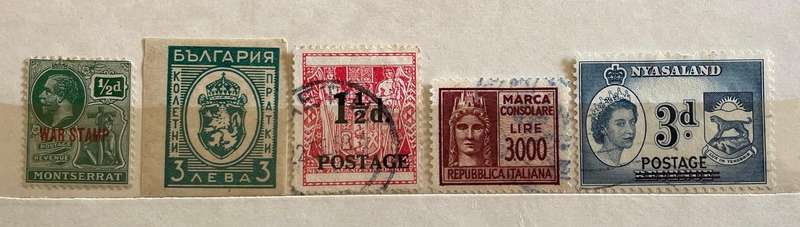 Mixed world revenue stamps - Used