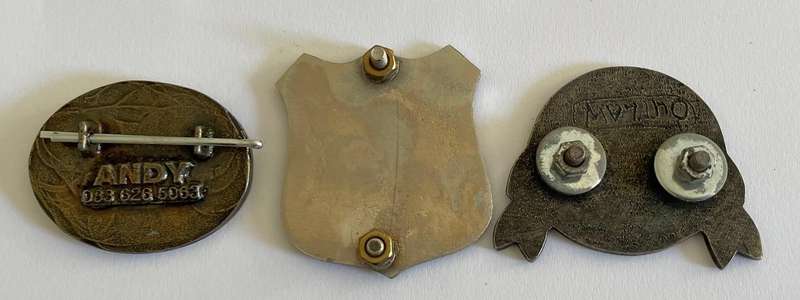 3 Motorbike Rally badges - great condition!