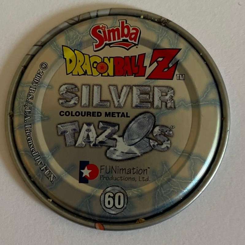 Dragon Ball Z Silver Metal Tazo # 60 DABURA - 2003