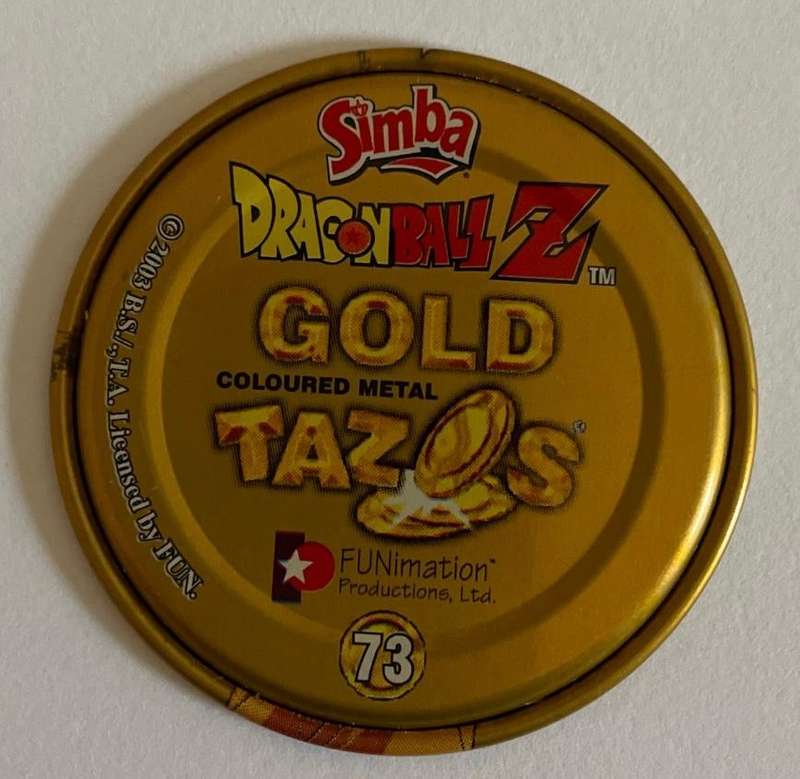 Dragon Ball Z  GOLD Tazo  #73 - SUPER SAYAN GOTEN - 2003