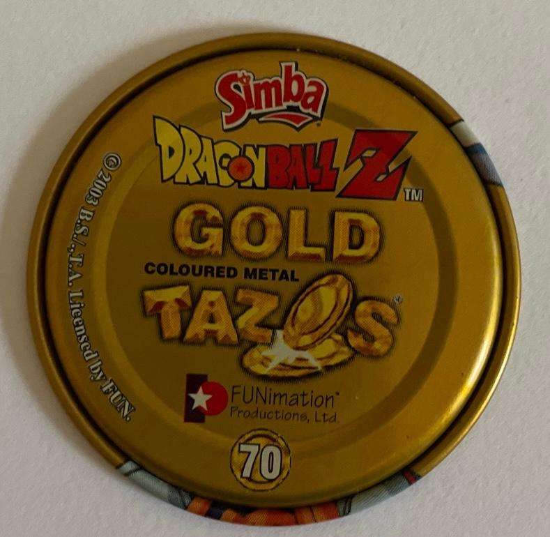 Dragon Ball Z Silver GOLD Tazo # 70 SUPER SAYAN GOHAN - 2003